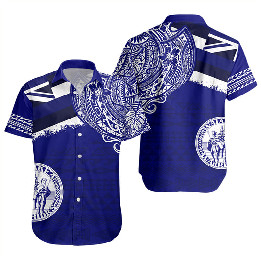 Hawaii Short Sleeve Shirt Waiakea High School With Crest Style