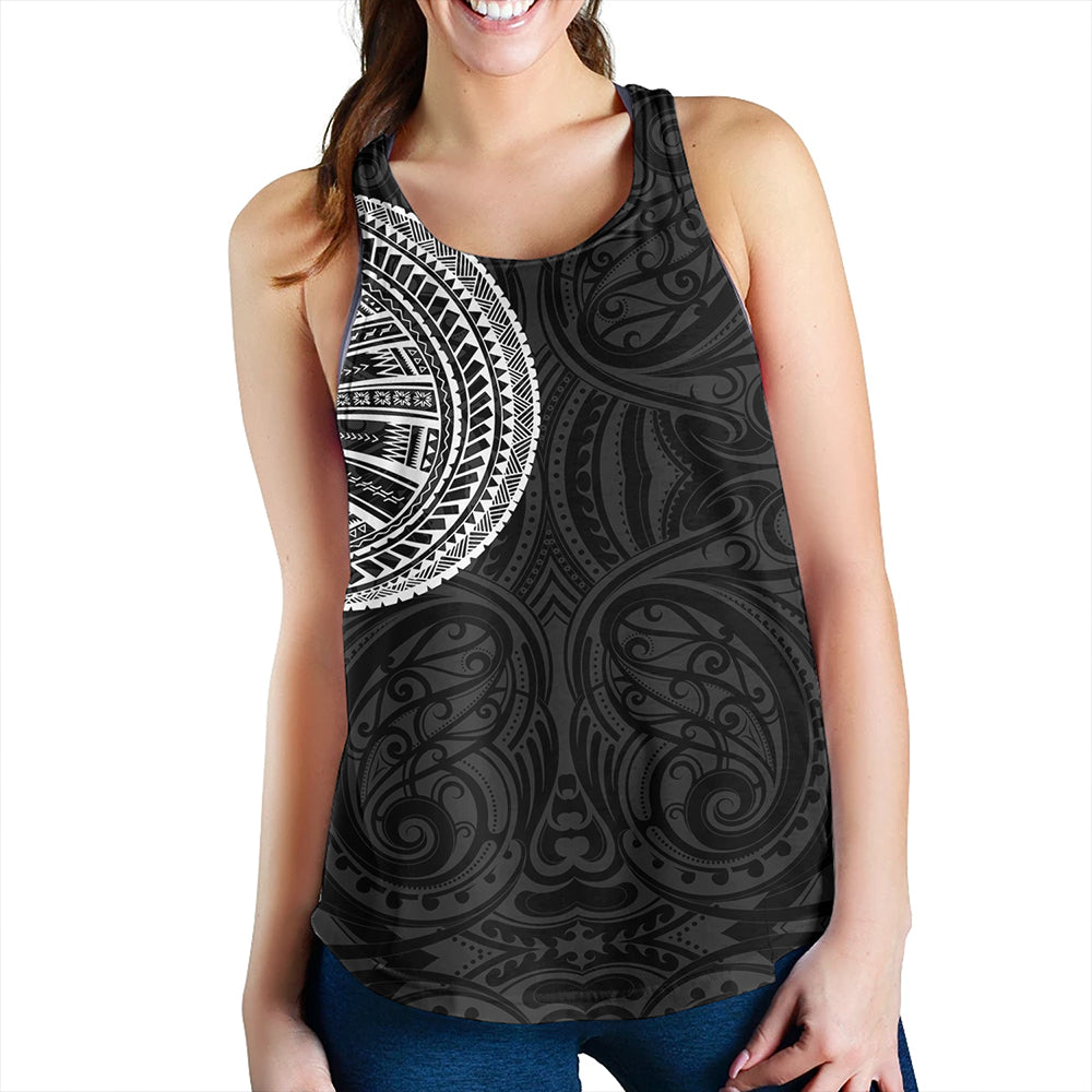 Samoa Tribal Maori Tattoo Roman Reigns Women Tank White