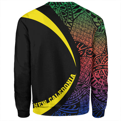 New Caledonia Sweatshirt Coat Of Arm Lauhala Circle