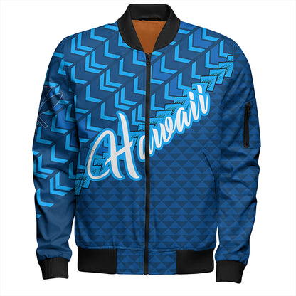 Hawaiian Bomber Jacket Kanaka Maoli Kakau Style