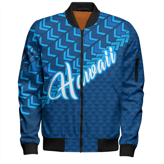 Hawaiian Bomber Jacket Kanaka Maoli Kakau Style