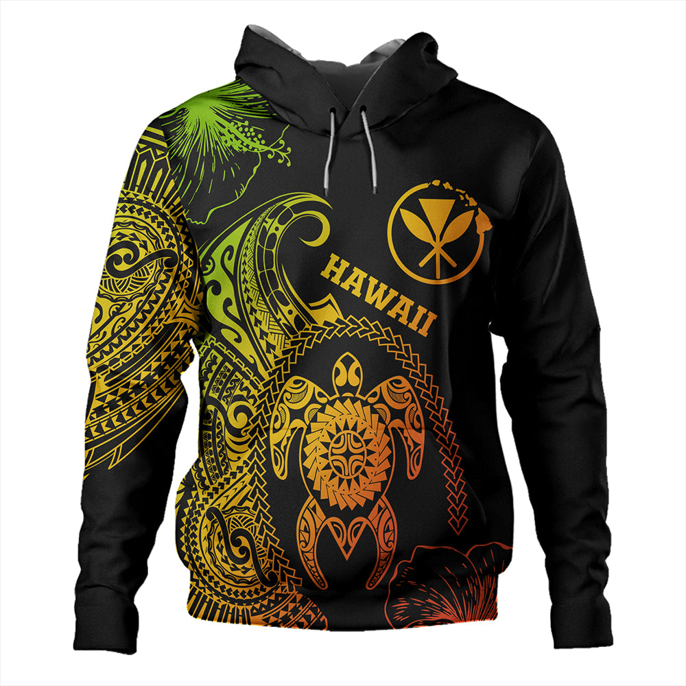 Hawaii Hoodie Hawaii Turtle Kanaka Reggae