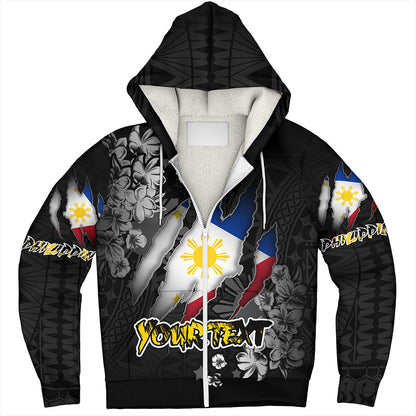 Philippines Custom Sherpa Hoodie Filipino Heritage Blood Inside Me