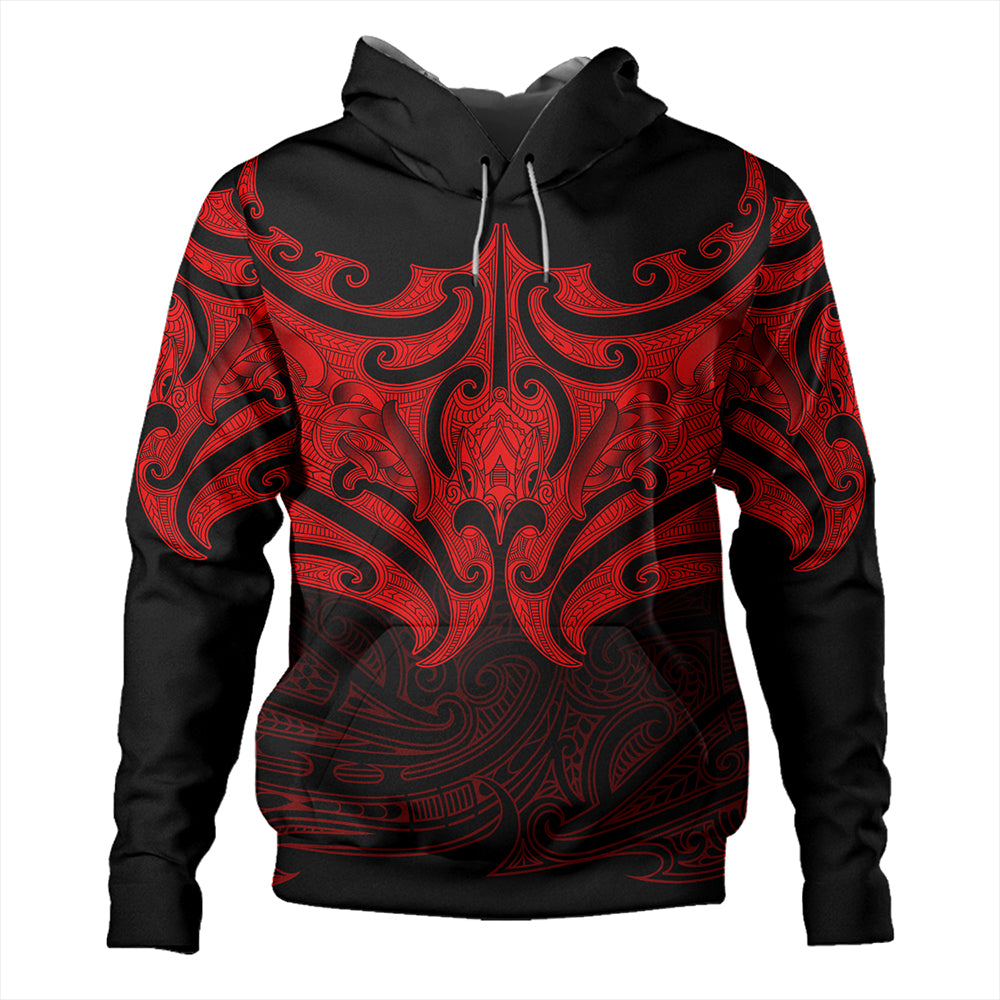 New Zealand Hoodie Maori Red Pattern