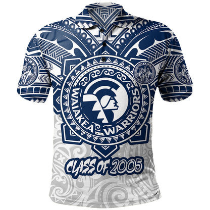 Hawaii Polo Shirt Custom Waiakea High School Super Waiakea Warriors Tribal Style