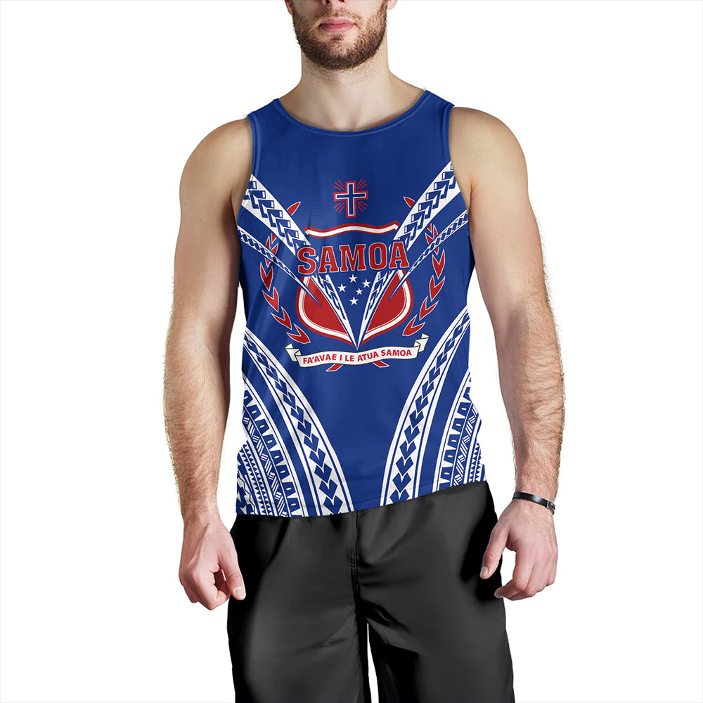 Samoa Tank Top Custom Polynesian Tribal Crest Design