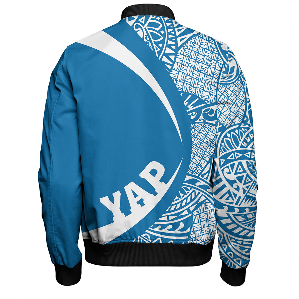 Yap Bomber Jacket Coat Of Arm Lauhala Circle