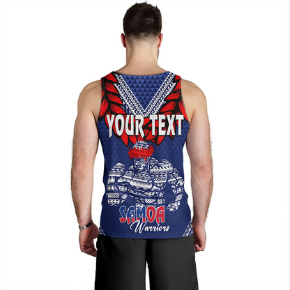 Personalised Toa Samoa Men Tank Ulafala Style Samoa Warriors