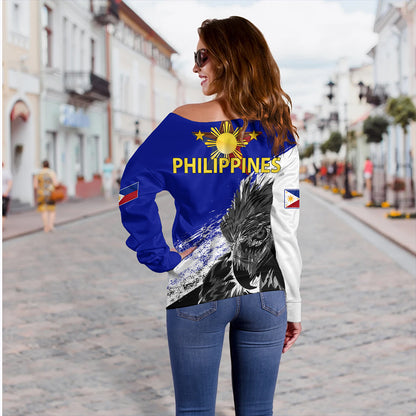 Philippines Off Shoulder Sweatshirt The Eagle Animal Of The Fraternity