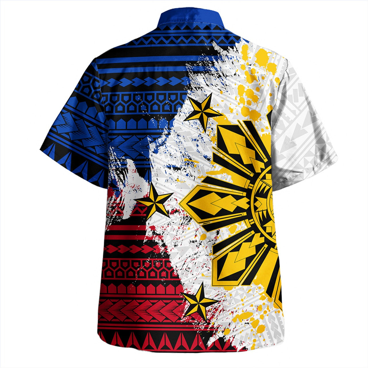 Philippines Hawaiian Shirt Filipino Sun Flag Grunge Style