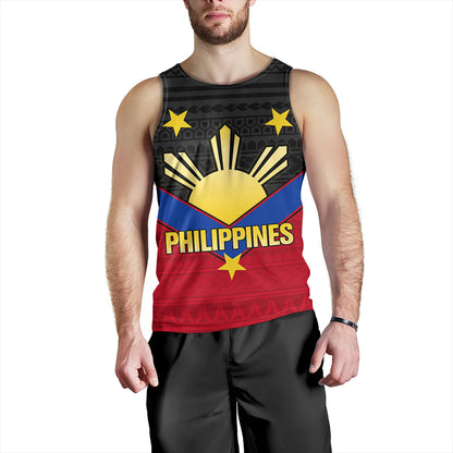 Philippines Tank Top Custom - Philippines Sun Star Sport Style Polynesian