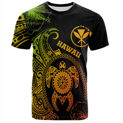 Hawaii T-Shirt Hawaii Turtle Kanaka Reggae