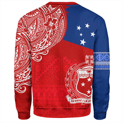 Samoa Sweatshirt Polynesian Flag With Coat Of Arms