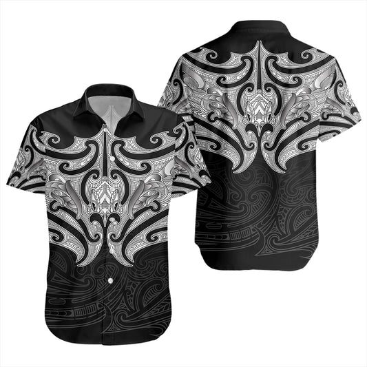 New Zealand Short Sleeve Shirt Maori Pattern