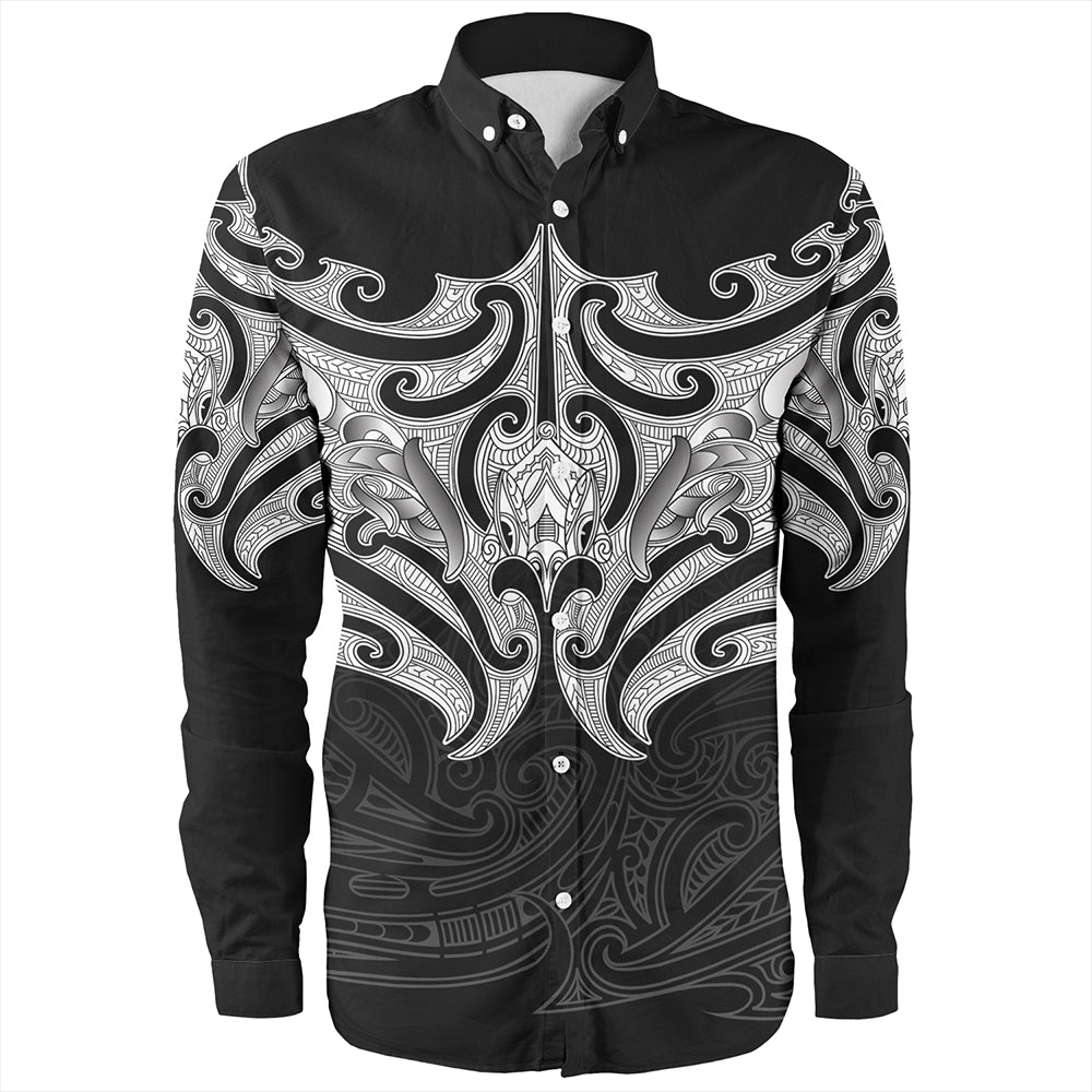 New Zealand Long Sleeve Shirt Maori Pattern