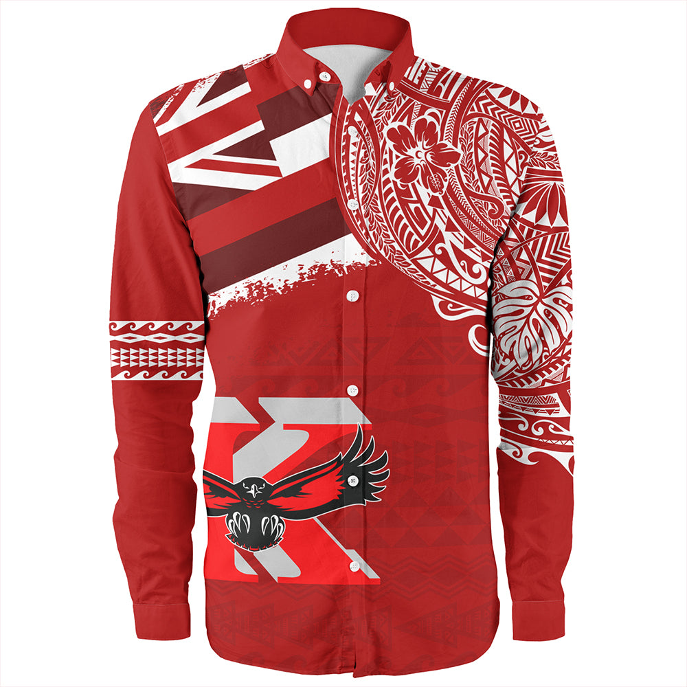 Hawaii Long Sleeve Shirt Kauai High School With Crest Style
