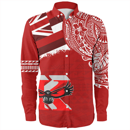 Hawaii Long Sleeve Shirt Kauai High School With Crest Style