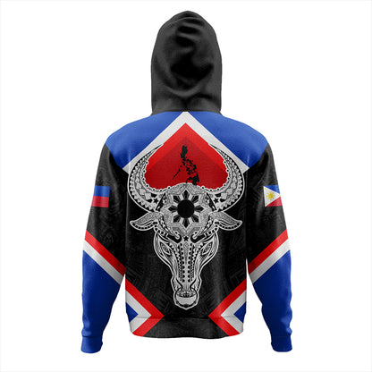 Philippines Hoodie Water Buffalo Sun Tribal Style