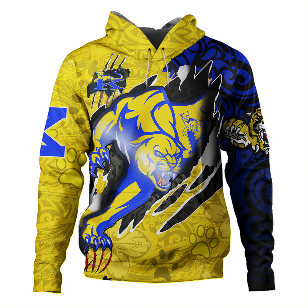 Hawaii Hoodie Custom Henry J. Kaiser High School Super Cougar Arm Sleeve Polynesian Tattoo