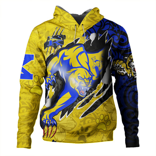 Hawaii Hoodie Custom Henry J. Kaiser High School Super Cougar Arm Sleeve Polynesian Tattoo