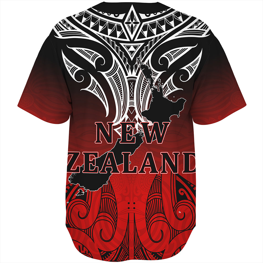 New Zealand Baseball Shirt Maori Kiwi Bird Symbols Map