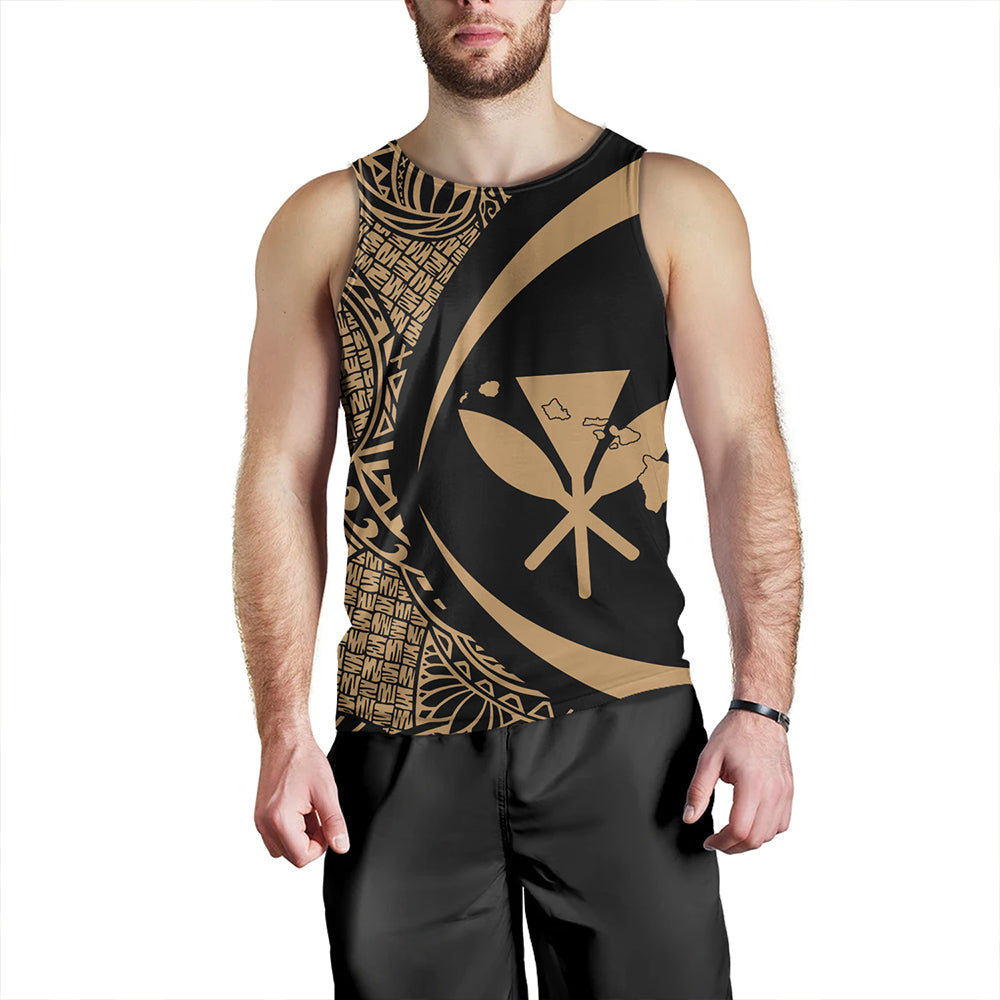 Hawaii Tank Top Kanaka Maoli Hawaiian Map Lauhala Circle