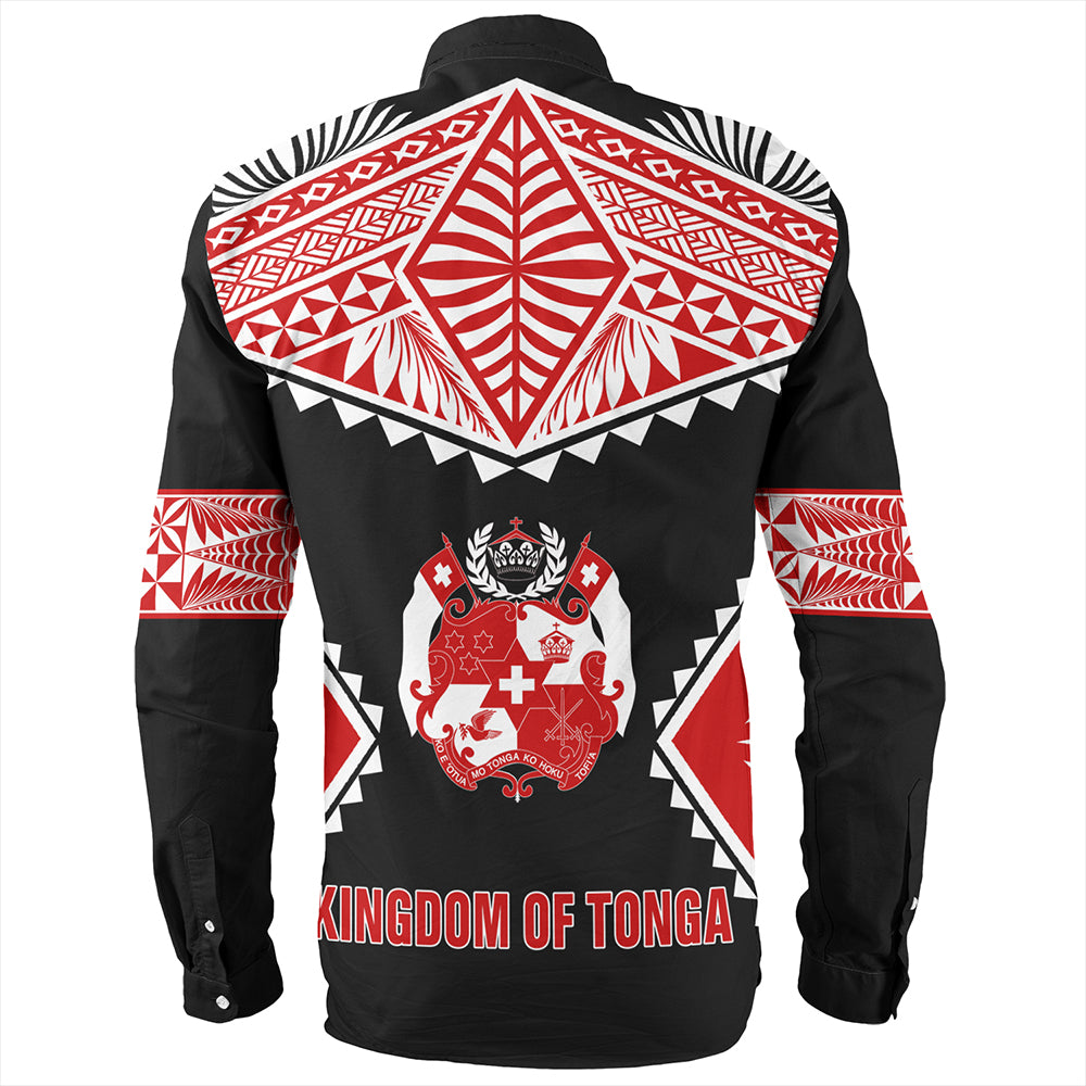 Tonga Long Sleeve Shirt Ngatu Pattern Islands Style