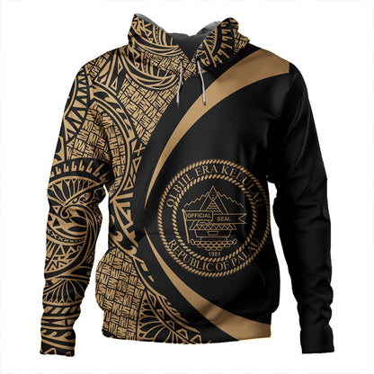 Palau Hoodie Coat Of Arm Lauhala Gold Circle