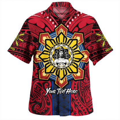 Philippines Hawaiian Shirt With Guam Seal Tribal Sun In My Heart