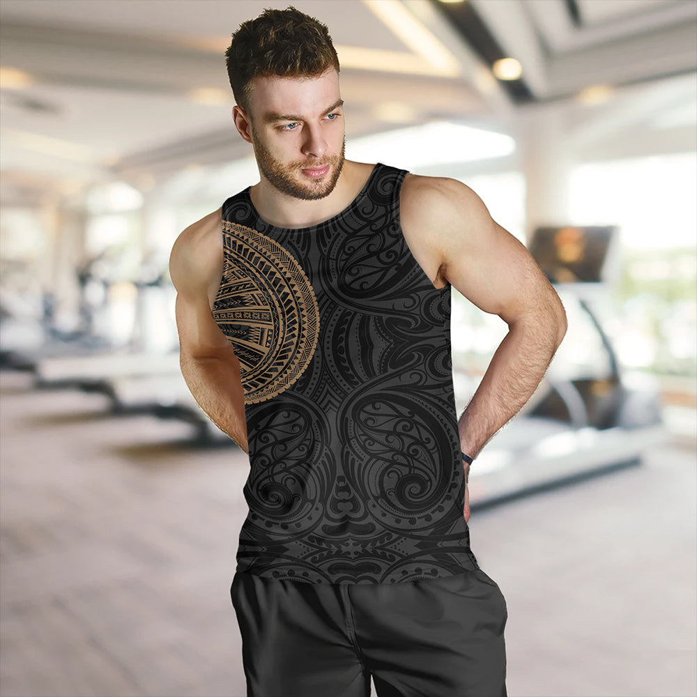 Samoa Tribal Maori Tattoo Roman Reigns Tank Top Gold