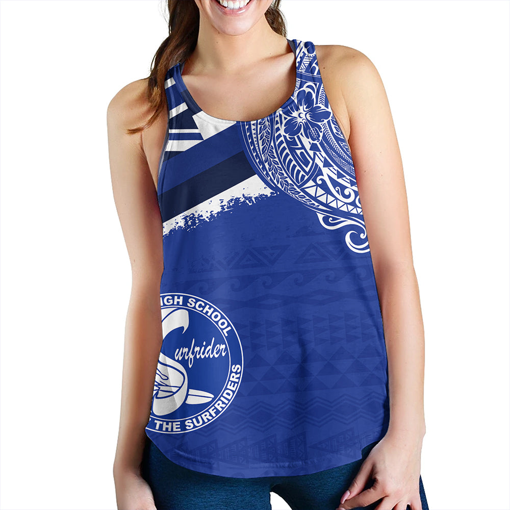 Hawaii Women Tank Kailua High School With Crest Style