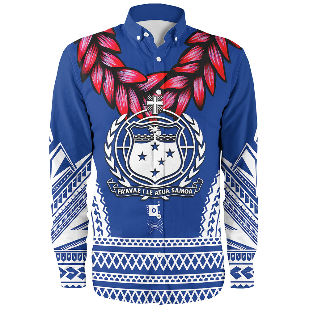 The Samoan Chief Long Sleeve Shirt Blue