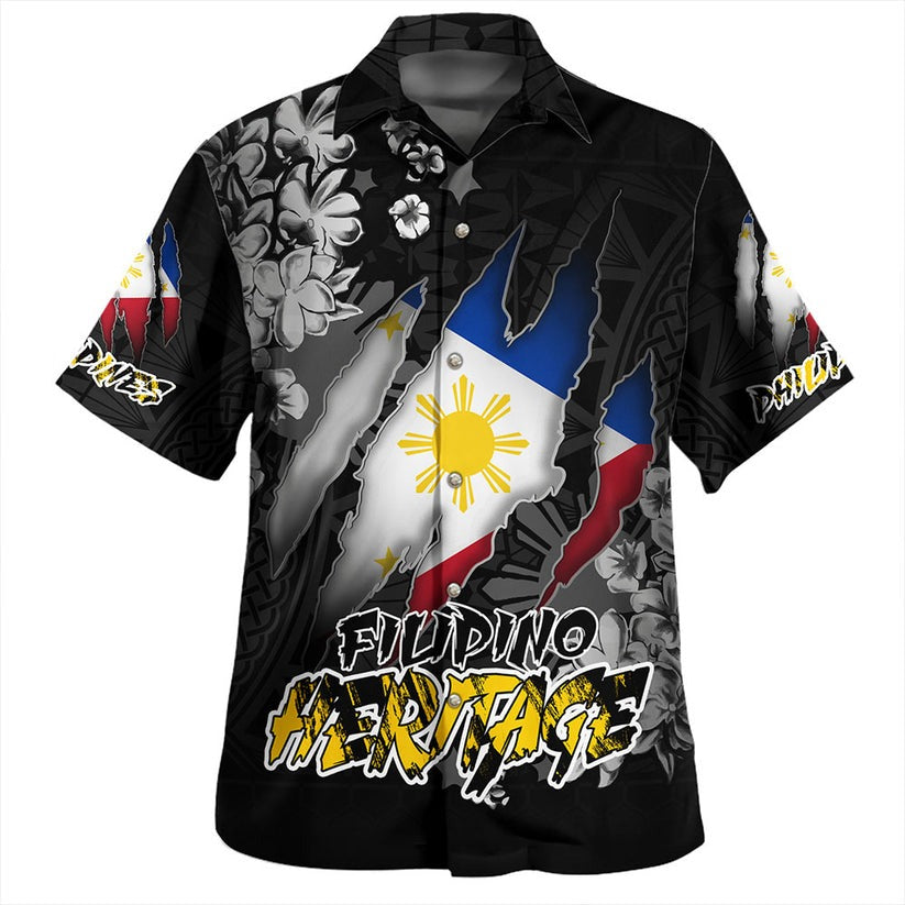 Philippines Custom Hawaiian Shirt Filipino Heritage Blood Inside Me