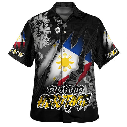 Philippines Custom Hawaiian Shirt Filipino Heritage Blood Inside Me