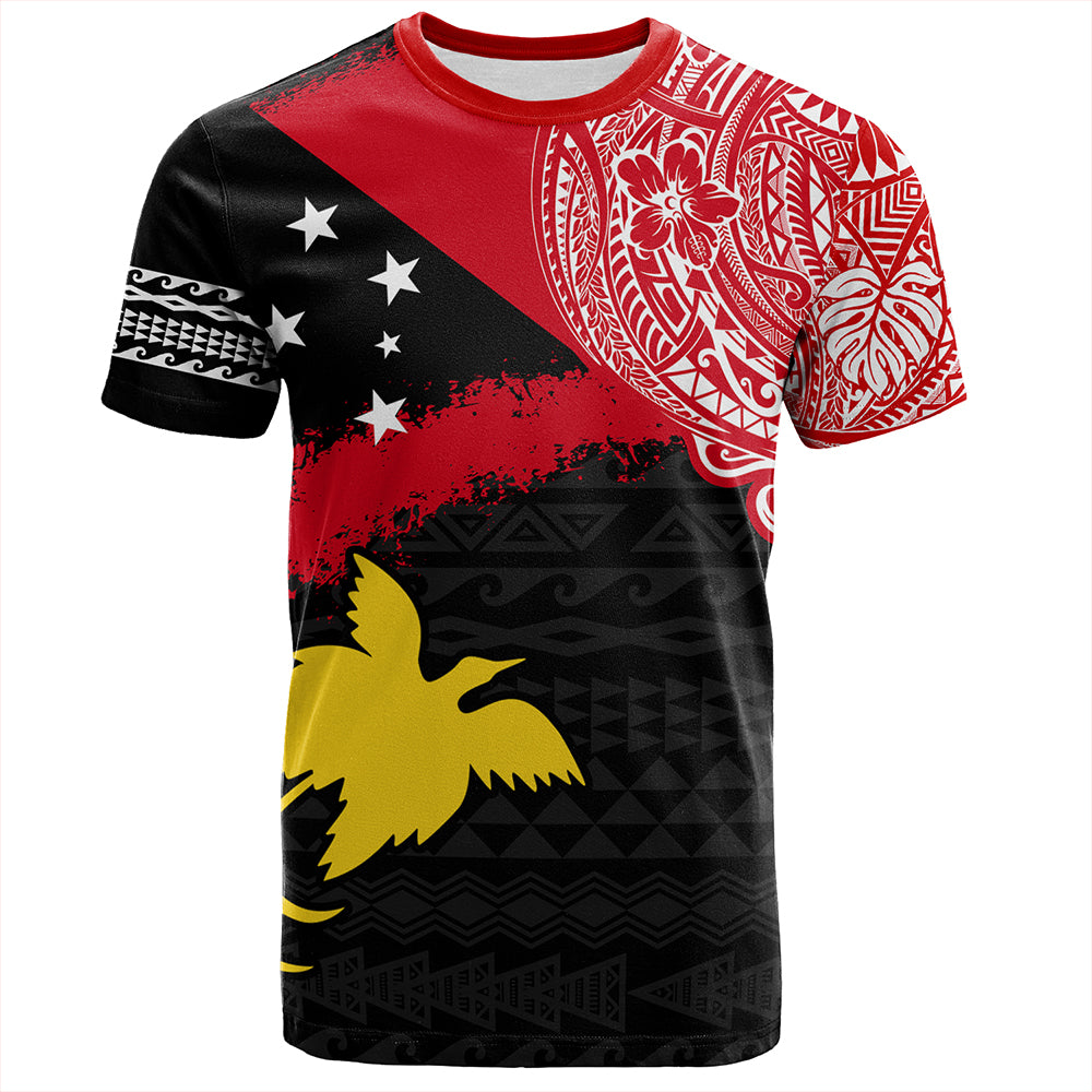 Papua T-Shirt Melanesian Flag With Coat Of Arms