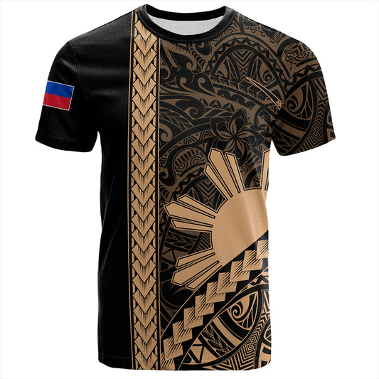 Philippines T-Shirt Tribal Polynesian Sun Gold