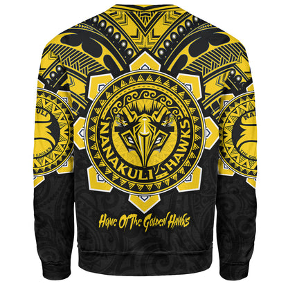 Hawaii Sweatshirt Custom Nanakuli High & Intermediate School Home Of Golden Hawks Tribal Style
