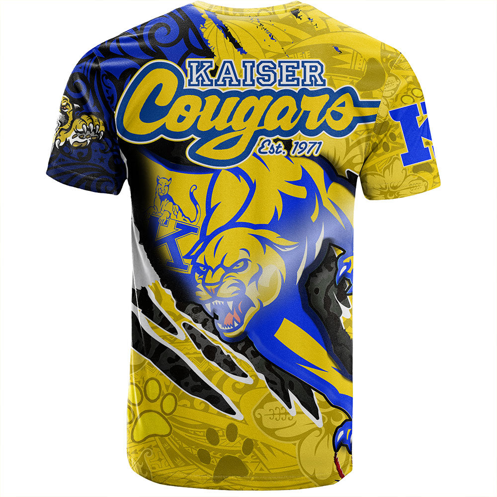 Hawaii T-Shirt Custom Henry J. Kaiser High School Super Cougar Arm Sleeve Polynesian Tattoo