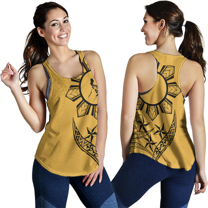 Philippines Women Tank Tribal Sun In My Heart Gold Style
