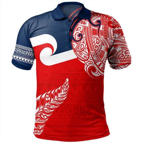 New Zealand Polo Shirt Tino Rangatiratanga Maori With Silver Fern Version.2
