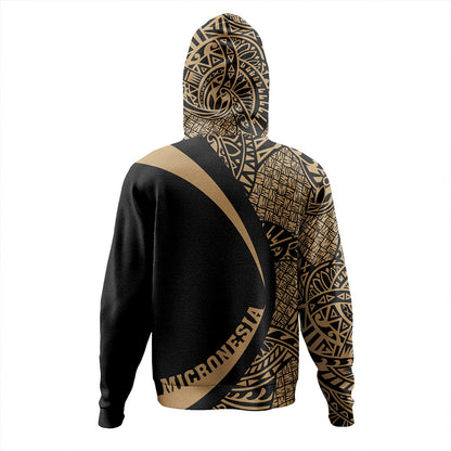 Federated States of Micronesia Hoodie Coat Of Arm Lauhala Gold Circle