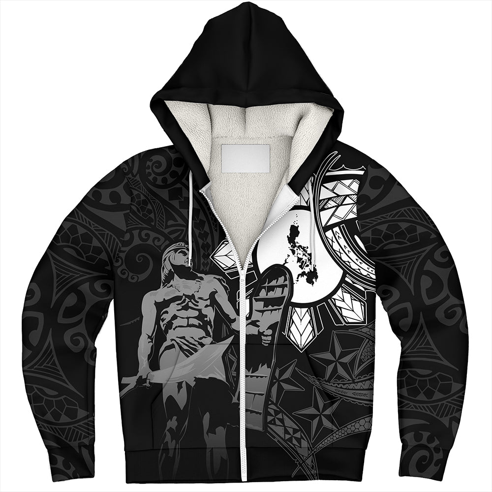 Philippines Sherpa Hoodie Lapu Lapu Sun Tribal In My Heart