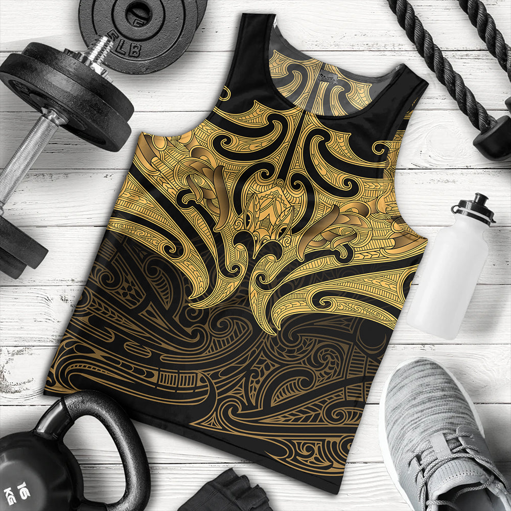 New Zealand Tank Top Maori Gold Pattern