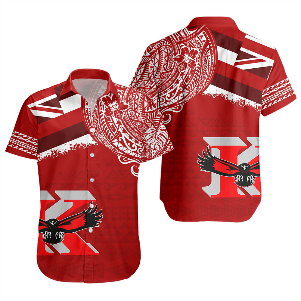 Hawaii Short Sleeve Shirt Kauai High School With Crest Style