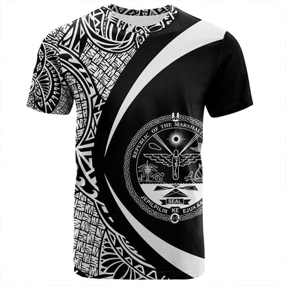 Marshall Islands T-Shirt Coat Of Arm Lauhala White Circle