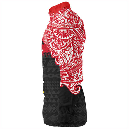 Papua Long Sleeve Shirt Melanesian Flag With Coat Of Arms