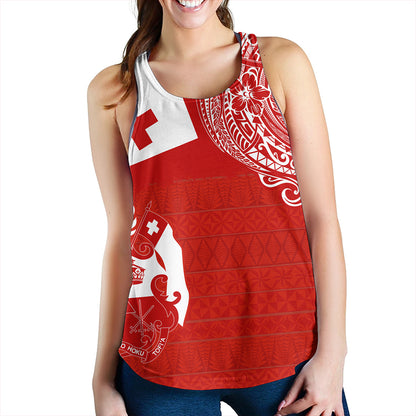 Tonga Women Tank Tonga Polynesian Flag With Coat Of Arms