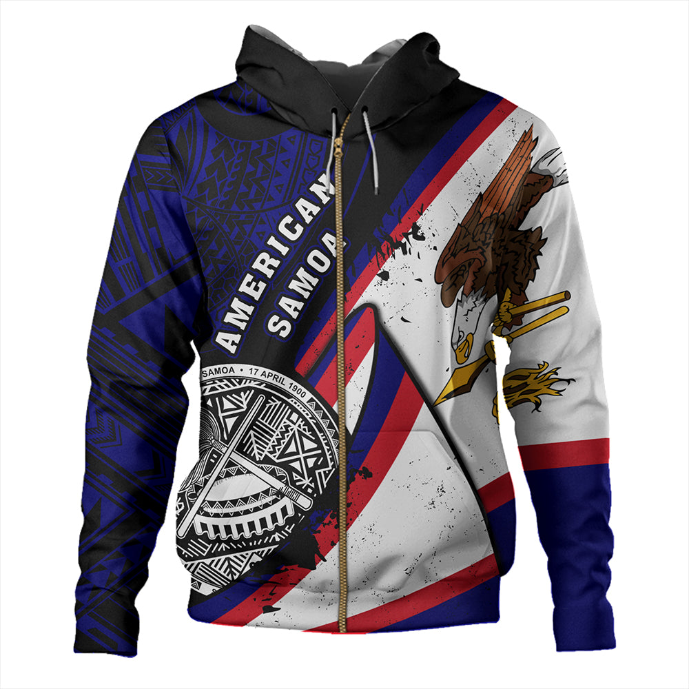 American Samoa Hoodie Polynesia Flag Shoul Style