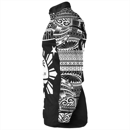 Guam Seal With Philippines Filipinos Sun Long Sleeve Shirt Tribal Island