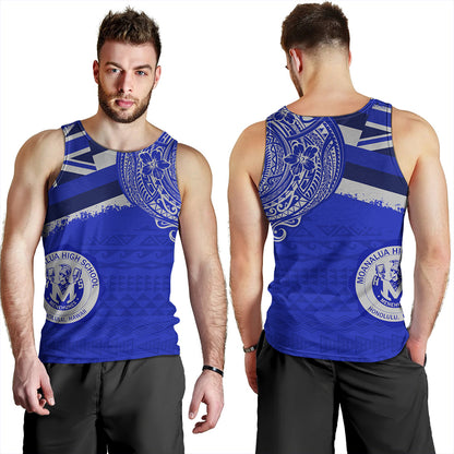 Hawaii Tank Top Moanalua High School Flag With Crest Style